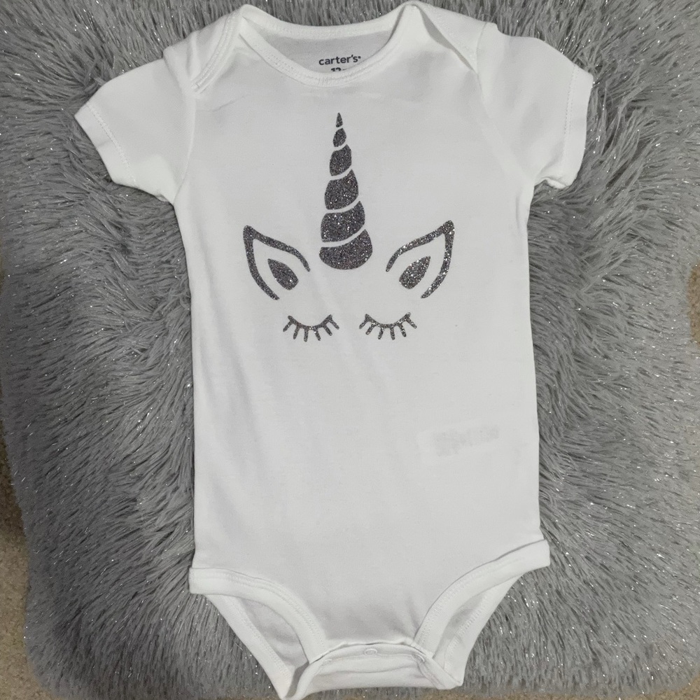 Carter’s custom made unicorn onesie